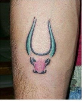 Taurus symbol tattoo 2