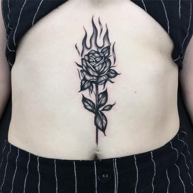 This is stunning sternum tattoo ideas