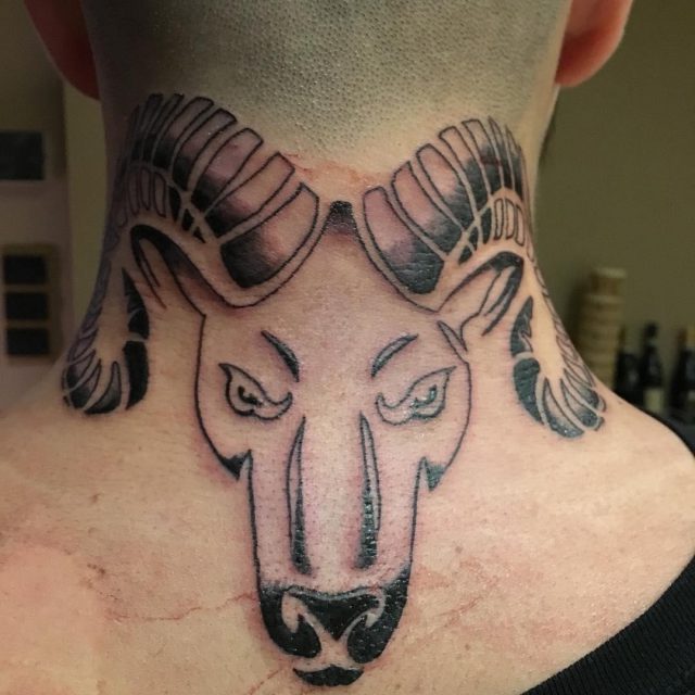 Trendy Stylish Aries Tattoo