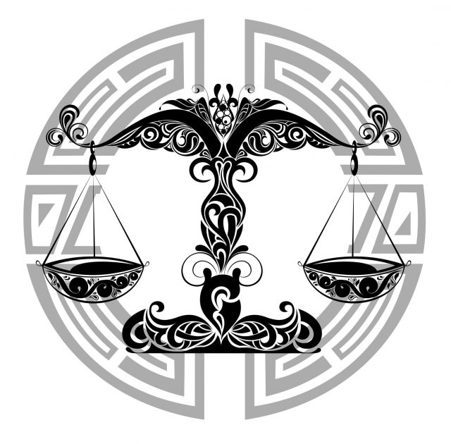 Tribal Libra Balance Tattoo Design 1