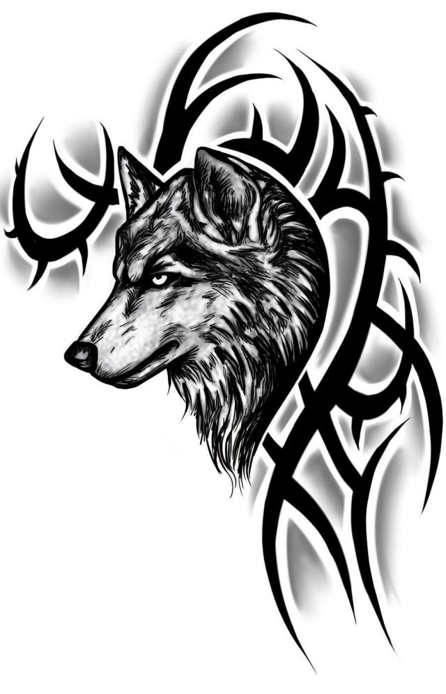 Tribal Wolf Tattoo1