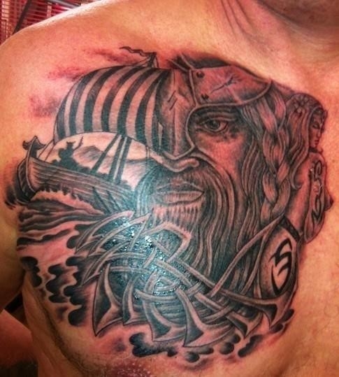 Viking Chest Tattoo Photos