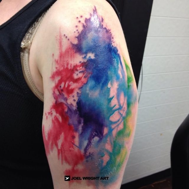 Watercolor Tattoo Design For Half Sleeve By Joel Wright