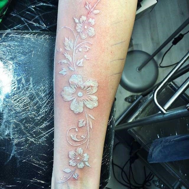 White Flower Tattoo by Anatolii Art 1