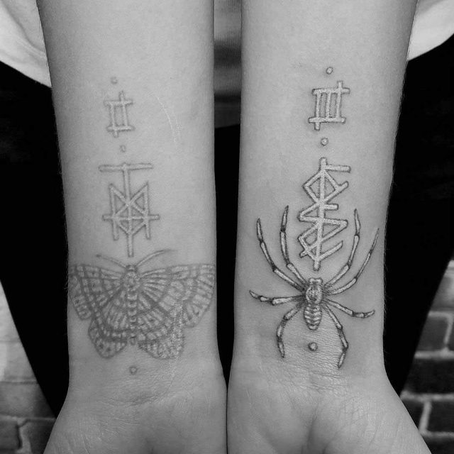 White Tattoos on Wrists by Watsunatkinsun