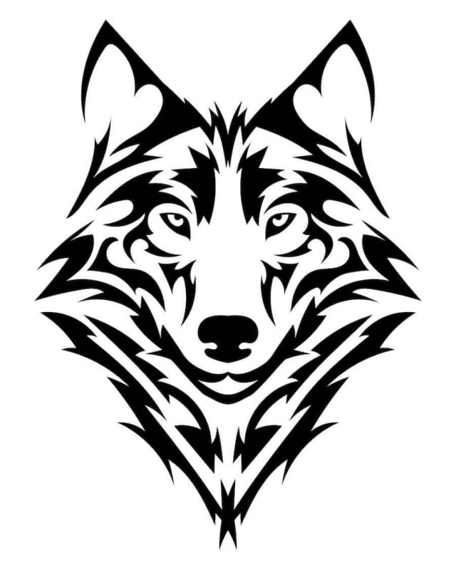 Wolf Tattoo Vorlage 4
