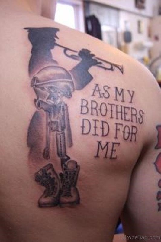 Wonderful Brother Tattoo On Shoulder