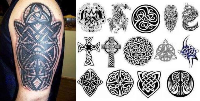 Wonderful Celtic Tattoos Design Set