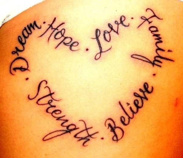 Word Tattoo Designs For Girls