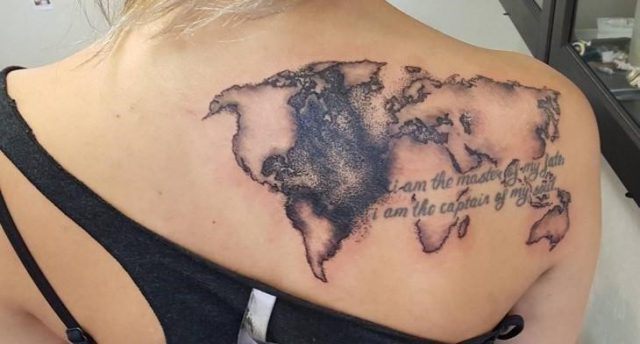World Map Tattoo Designs