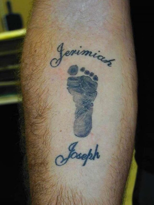 A baby footprint tattoo