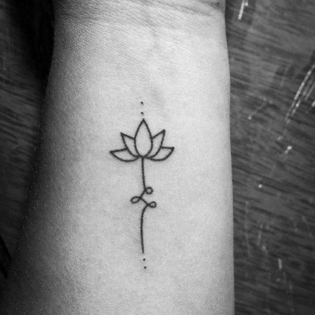 A36928a6521271c6ed65a591000c24a3  lotus stick and poke stick and poke tattoo