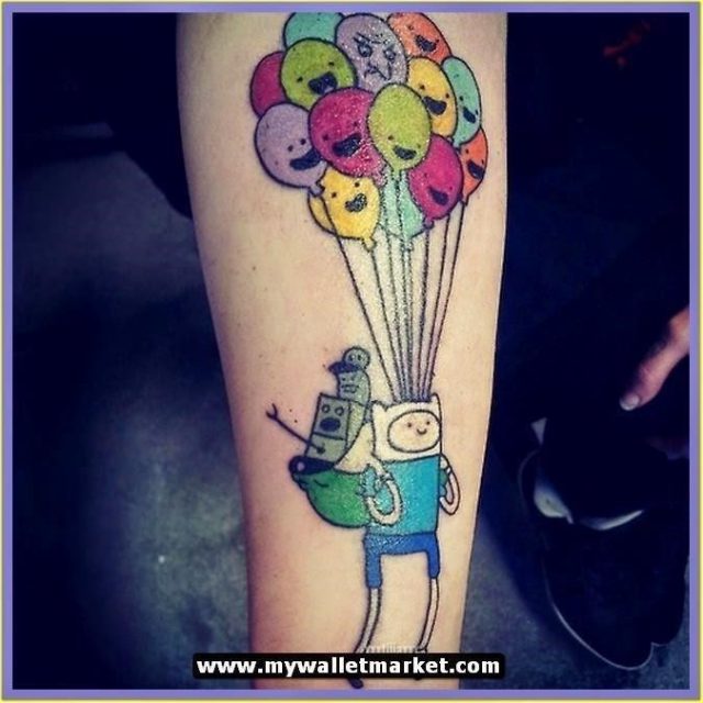 Adventure time tattoos balloons