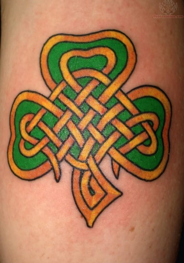 Amazing celtic shamrock tattoo
