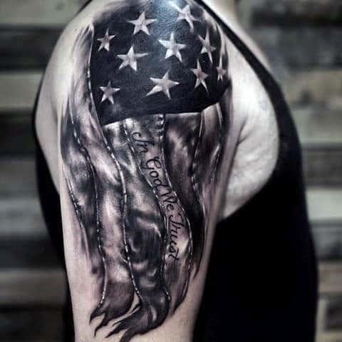 57 Classic Flag Tattoos On Chest  Tattoo Designs  TattoosBagcom