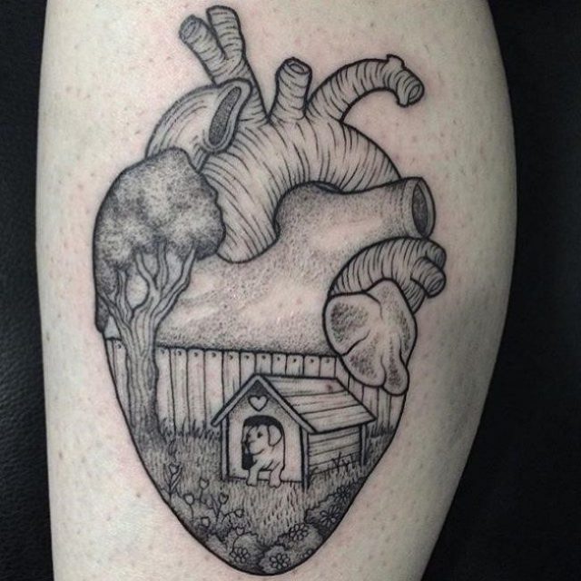 Anatomical heart tattoo 42 650×650