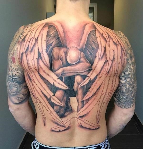 Fallen Angel Tattoo On Back  Tattoo Designs Tattoo Pictures