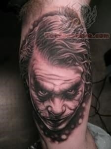 Angry joker face tattoos