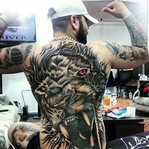 Lions Back Tattoo female | Sansar Store