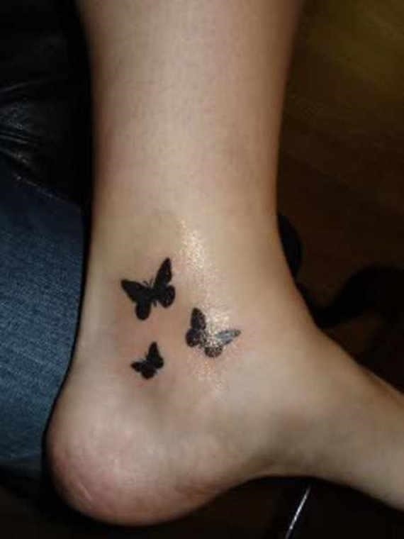 Ankle butterfly tattoos 7