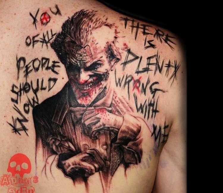 Batman Joker Heath Ledger Tattoo Inked Framed Art Print by WMaguire  F12X10591 12 x 16 inc  30 x 40 cm Black F12X10591BL Buy Online at Best  Price in UAE  Amazonae