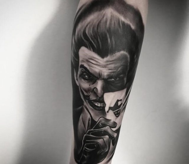 Artist  jackart tattoo  joker dc comics tattoo 20058092401