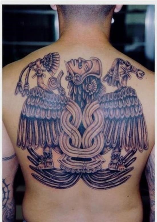 Aztec Chest Tattoos Designs