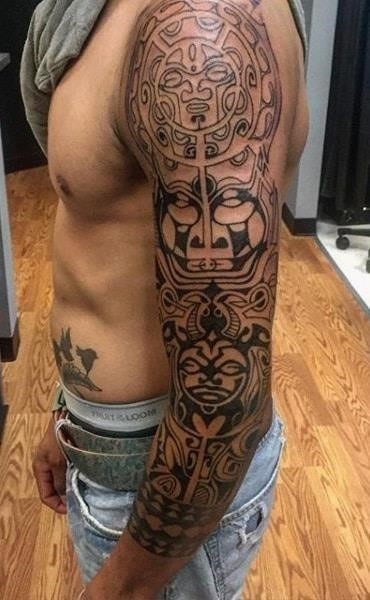 Aztec tattoo design for gentlemen