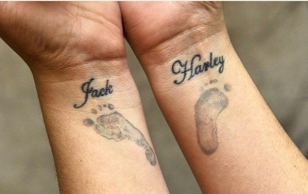 Baby footprint tattoo ideas 6