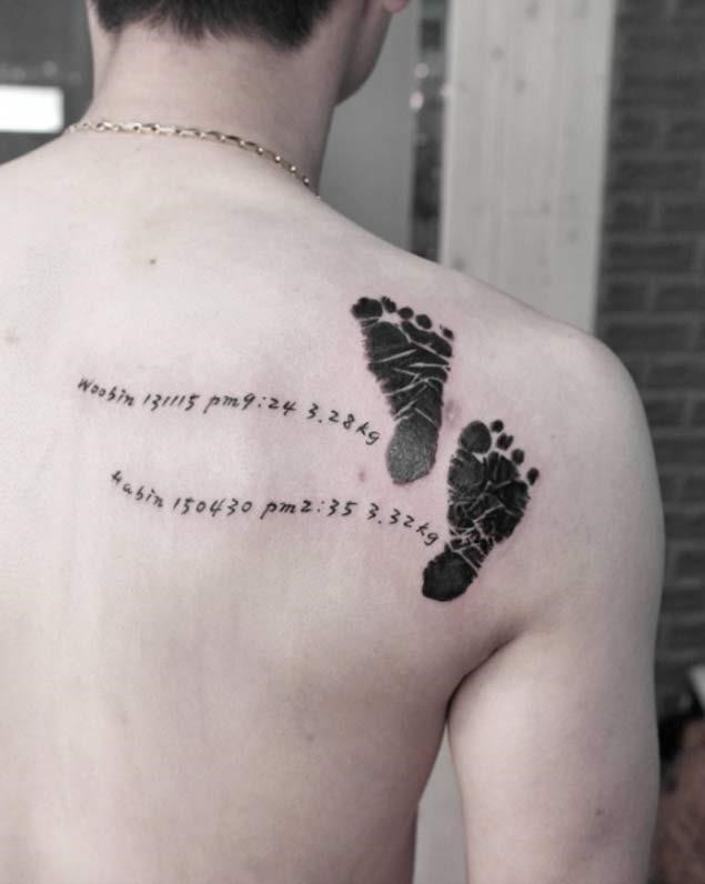 Baby footprint tattoos