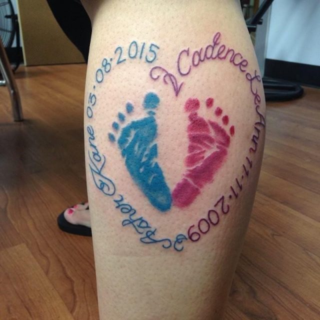 Baby footprint tattoos 9