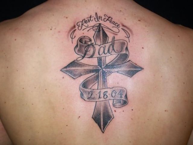 Back body dad memorial tattoo