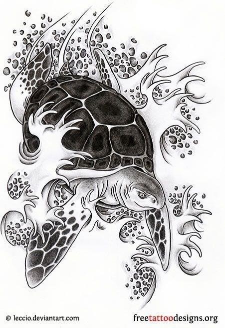 Tribal Turtle Tattoo  Etsy