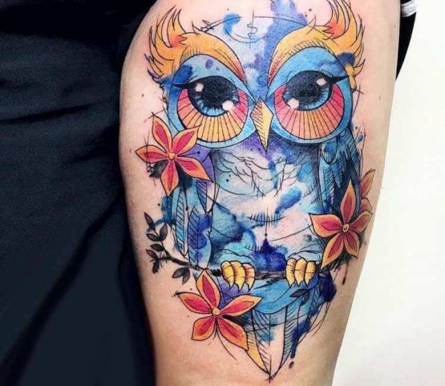 Best 80 owl tattoos   007