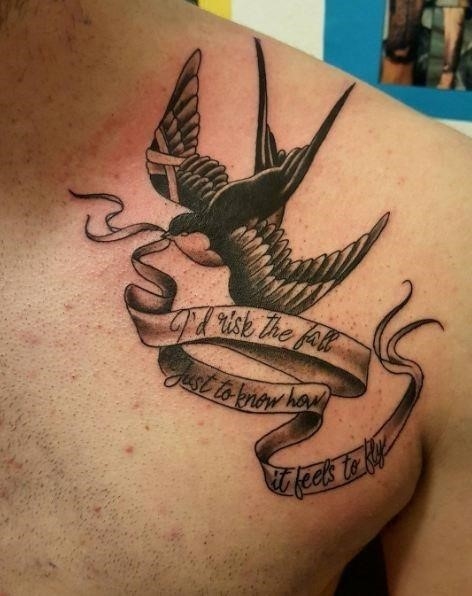 Bird chest tattoos