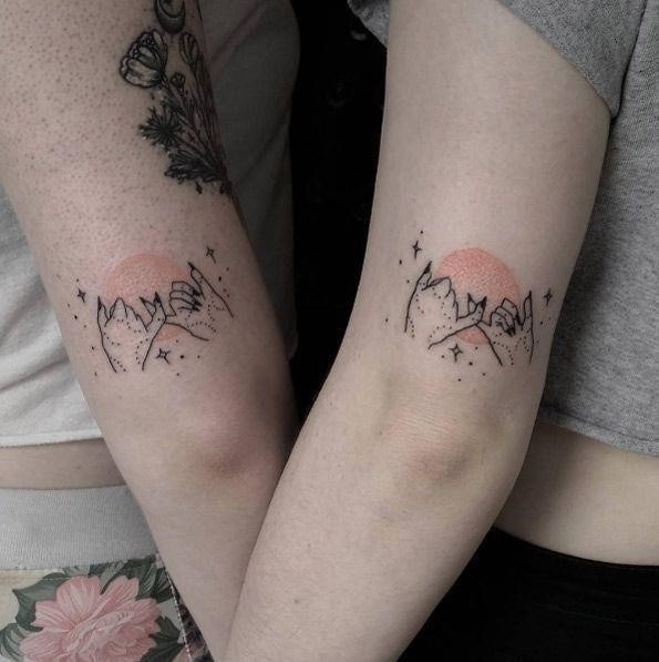Body tattoos matching magical pinky promises by emjay
