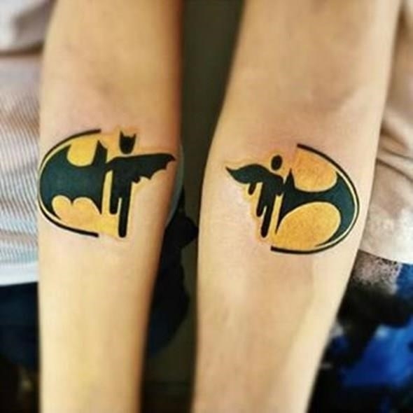 Brother and sister batman tattoos