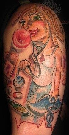 Bubblegum nurse tattoo