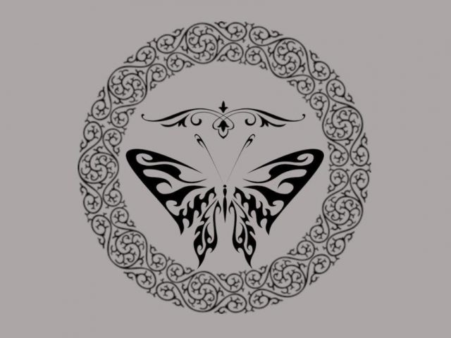 Butterfly tattoo on the back 5f8d3fca8a46e