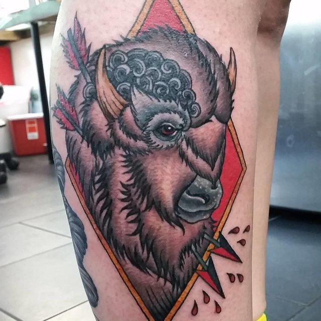 Calf tattoo 37