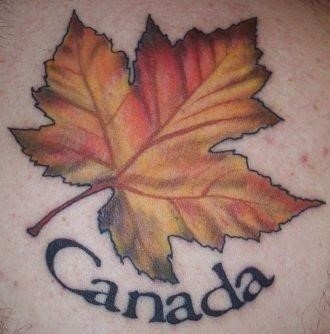 Canada maple leaf tattoo