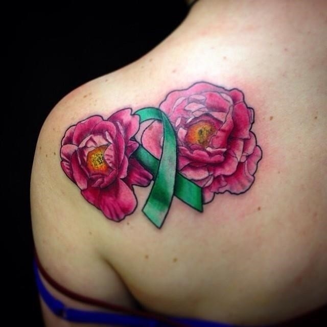 Cancer ribbon tattoo 7