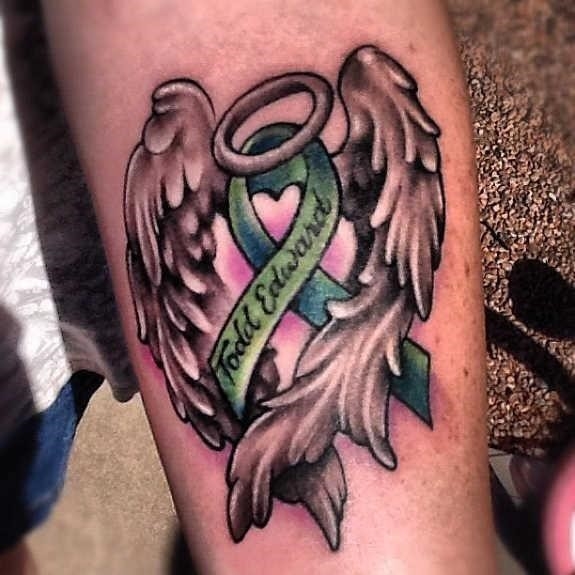 Cancer ribbon tattoos 4