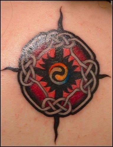 Celtic knot mandala tattoo design color eternity balance ancient european art tribal