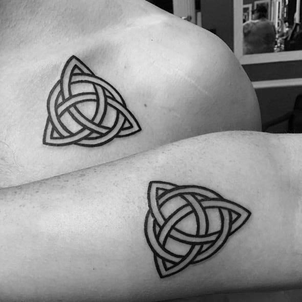 Celtic knot matching brother tattoo design ideas for men