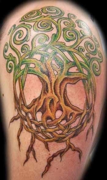 Celtic tree tattoo on eg