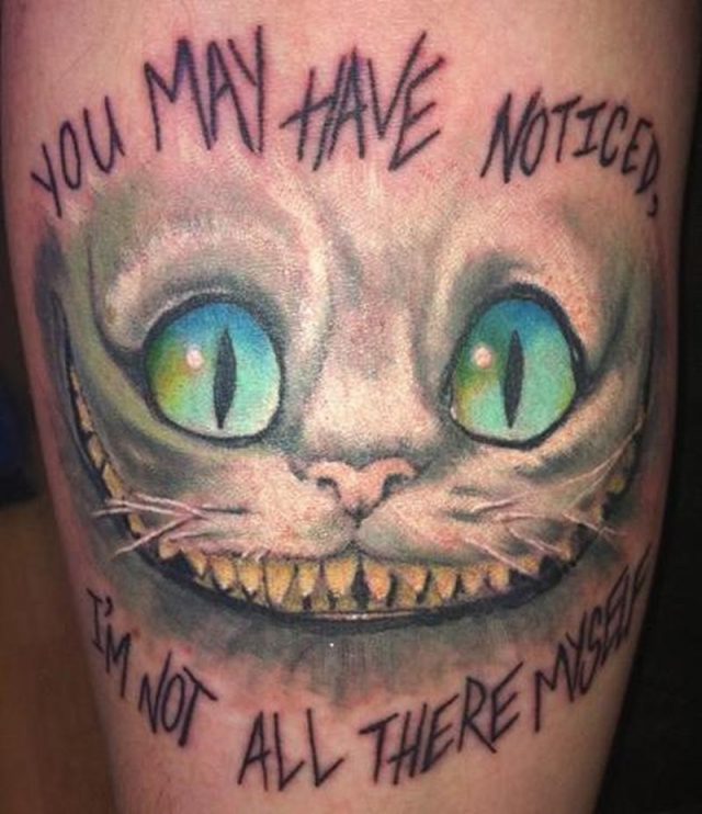 Cheshire cat tattoo 1