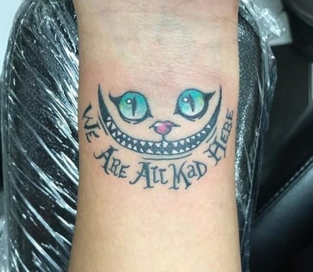 Cheshire cat tattoo 13