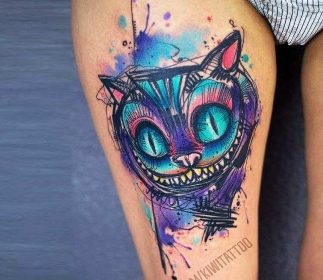 Cheshire cat tattoo 2