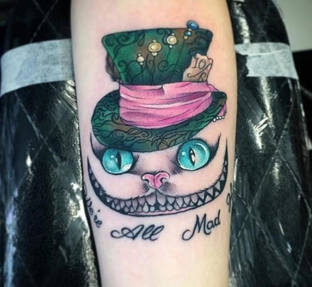 Cheshire cat tattoo 3